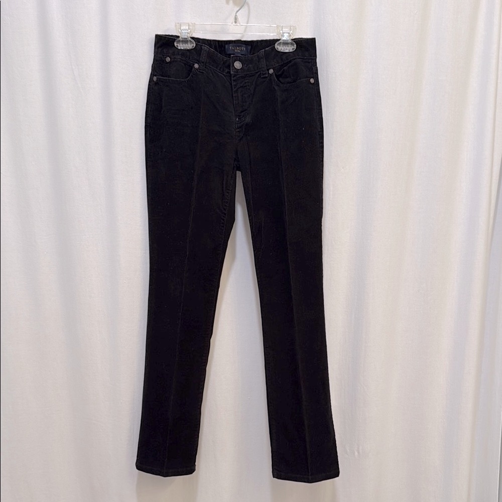 Talbots Black Corduroy Petite Pants, size 2p